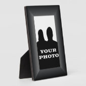 Cadre noir Votre Photo 5 x 7 Plaque Verticale (Côté)