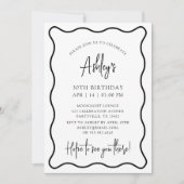 cadre ondulé, bordure ondulée, invitation à la fêt (Devant)