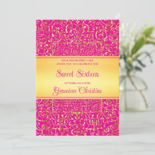 Cadre or baroque Quinceanera Invitation