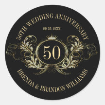 Cadre or et argent avec un Sticker Carré Couronne