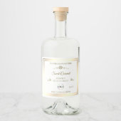 Cadre or Étiquette de produit blanc classique avec (Devant)