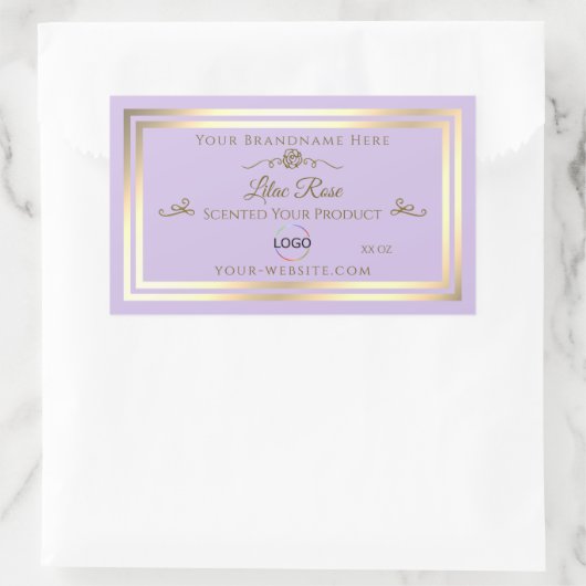 Cadre Or Étiquette de produit Lilac subtil avec lo (Sac)