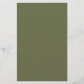 Cadre Or. Menu simple et classique de mariage vert (Dos)