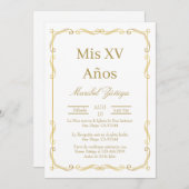 Cadre or Quinceanera invitation (Devant / Derrière)