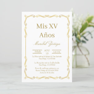 Cadre or Quinceanera invitation
