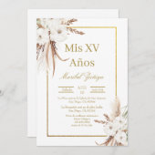 Cadre or Quinceanera invitation (Devant / Derrière)