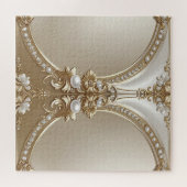 Cadre Orné Doré avec Perles Puzzle (Horizontal)