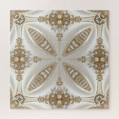 Cadre Orné Doré avec Perles Puzzle (Horizontal)