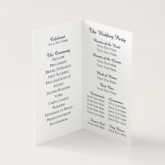 Cadre Orné & Programme de Mariage Floral (Inside)