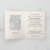 Cadre Peony Sepia dans le Faire-part funéraire (Intérieur)