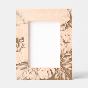 Cadre personnalisé avec gravure laser Floral Gravé