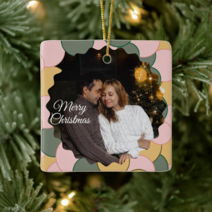 Cadre photo 2 Noël Ornement en céramique mignon
