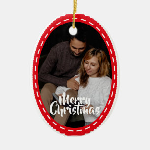 Cadre photo 2 Noël Ornement en céramique mignon