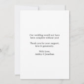 Cadre photo Arch moderne Amour et Merci Mariage (Dos)