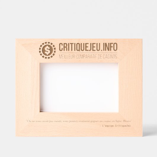 Cadre photo CritiqueJeu pour gagrestes (Recto)