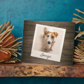 Cadre photo de compagnie en bois rustique Plaque p (Côté)