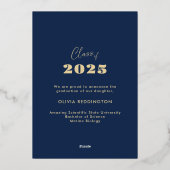 Cadre photo de Faire-part de 2e année 2025 Marine (Verso)