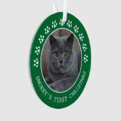 Cadre photo empreintes de pattes vertes mignonnes (devant)