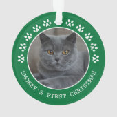 Cadre photo empreintes de pattes vertes mignonnes (dos)