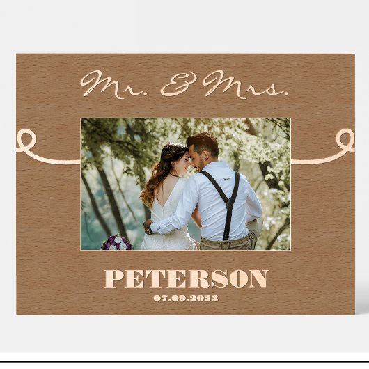 Cadre photo en bois personnalisé