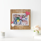 Cadre photo en bois pour photo de classe Horloge m (Maison)