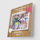 Cadre photo en bois pour photo de classe Horloge m (Angle)