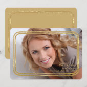 Cadre photo en or fin double pour invitation de re (Devant / Derrière)