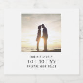 Cadre photo | Enregistrer La Date | Étiquette de b (Étiquettes simples)