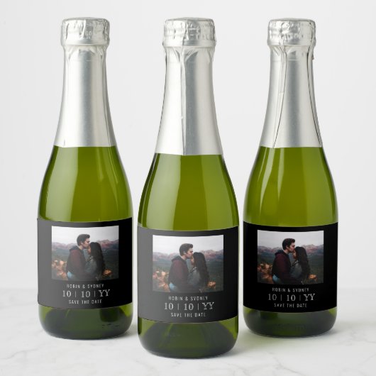 Cadre photo | Enregistrer La Date | Mini Étiquette (Bouteilles)