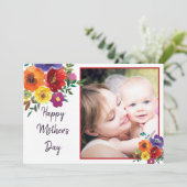 Cadre photo floral Carte de la fête des Mères (Debout devant)