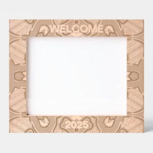 Cadre photo gravé au laser, "BIENVENUE 2025"