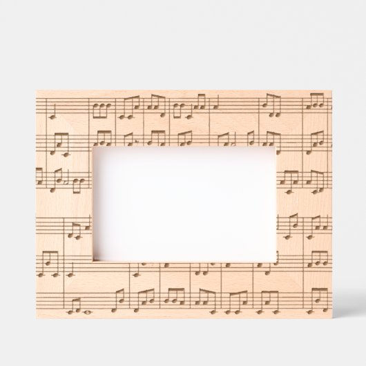 Cadre photo gravé au laser de note musicale (Recto)
