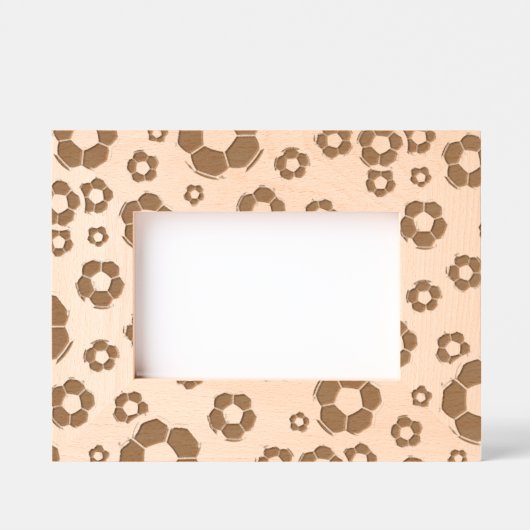 Cadre photo gravé BalLaser de soccer (Recto)