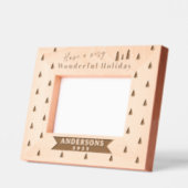 Cadre photo gravé laser de l'arbre de Noël (Gauche)