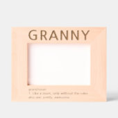 Cadre photo gravé laser Granny Definition (Recto)
