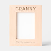 Cadre photo gravé laser Granny Definition (Recto)
