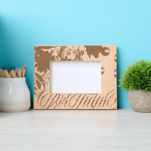 Cadre photo gravé personnalisé ARGENT