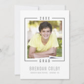 Cadre photo INVITATION GRAD 2020 gris fusain moder (Devant)