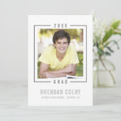 Cadre photo INVITATION GRAD 2020 gris fusain moder (Debout devant)