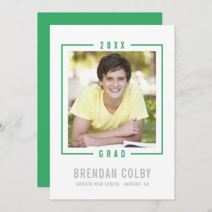 Cadre photo INVITATION GRAD 2020 moderne kelly gre