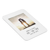 Cadre photo | Magnet | Enregistrer la date en blan (Côté Droit)