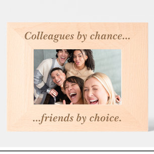 Cadre photo personnalisé en bois pour collègue sim