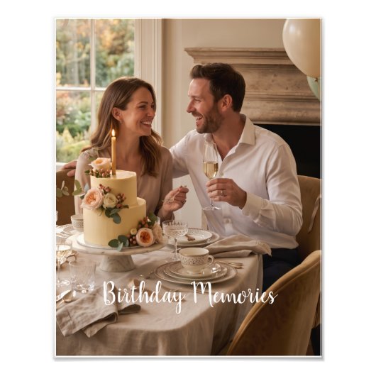 Cadre photo personnalisé pour anniversaire (Devant)