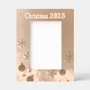 Cadre photo personnalisé pour Noël avec gravure la