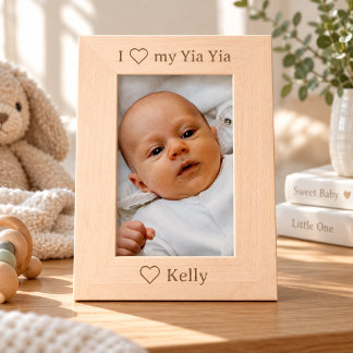 Cadre photo personnalisé pour Yia Yia