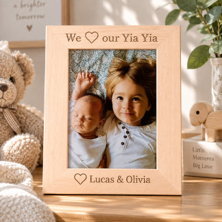 Cadre photo personnalisé pour Yia Yia