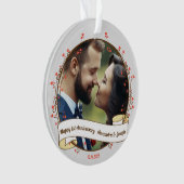 Cadre photo romantique 1er anniversaire (devant)