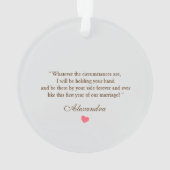 Cadre photo romantique 1er anniversaire (dos)