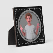 Cadre photo rond Plaque Noir (Recto)