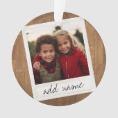 Cadre photo rustique avec Instagram Carré et bois (devant)